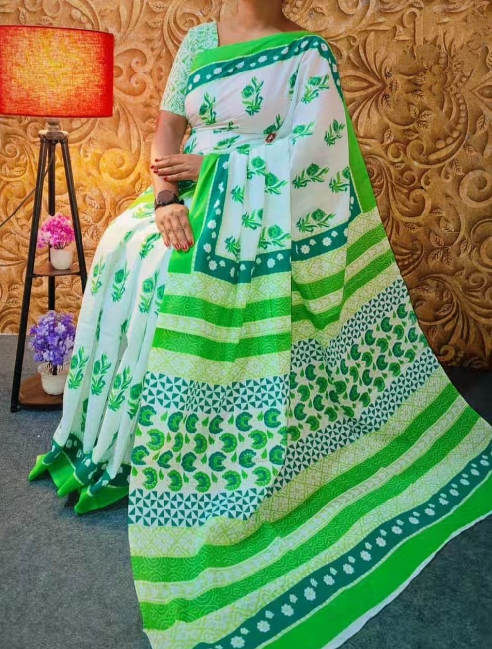 VK 4228 Imported Cotton Printed Daily Wear Sarees Wholesale Market In Surat